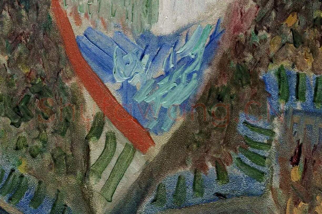 梵高作品《戴灰色毡帽的自画像》局部 (3)