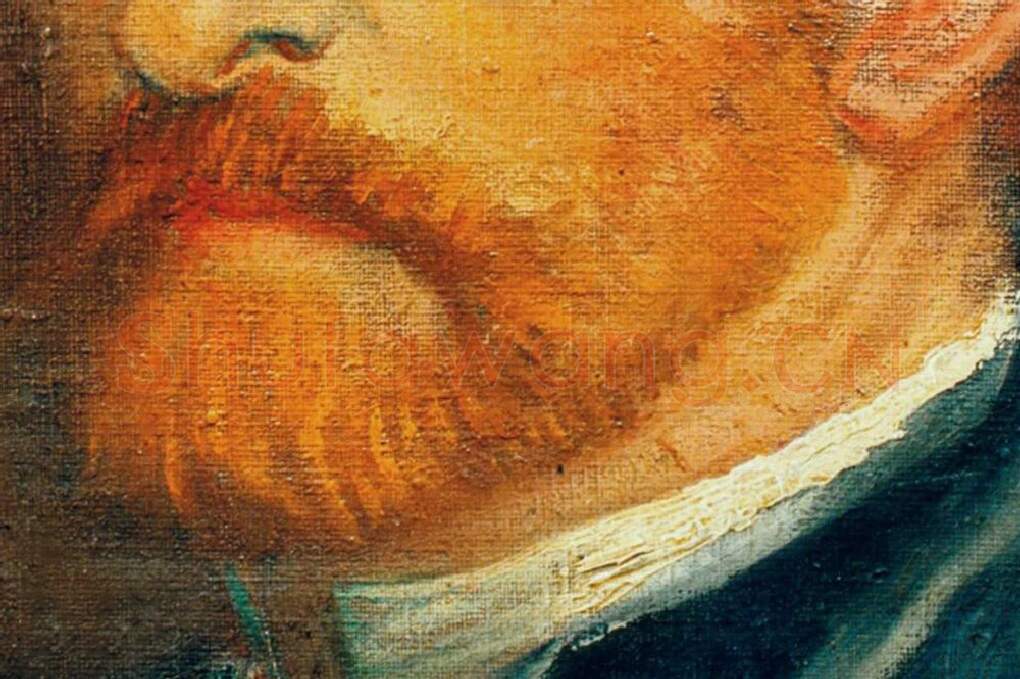 梵高油画头像《自画像》局部 (2)