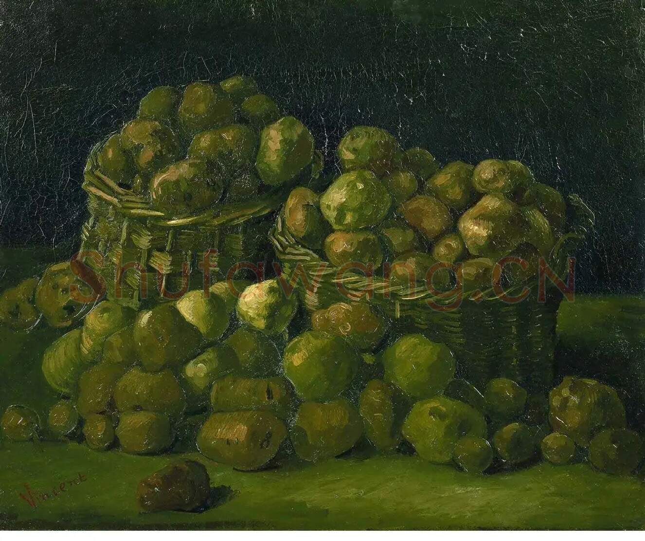 梵高油画静物《一篮土豆》_01