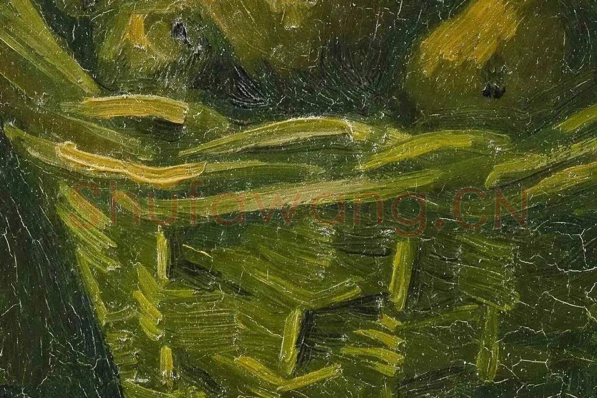 梵高油画静物《篮子里的土豆》高清大图局部细节 (1)