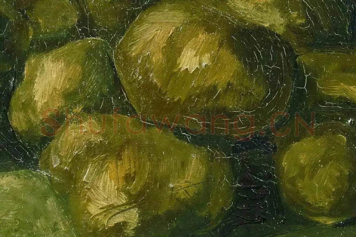 梵高油画静物《篮子里的土豆》高清大图局部细节 (2)