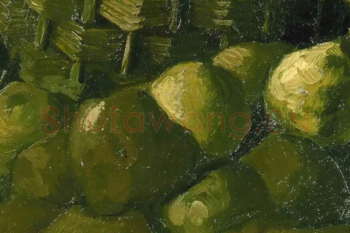 梵高油画静物《篮子里的土豆》高清大图局部细节 (7)