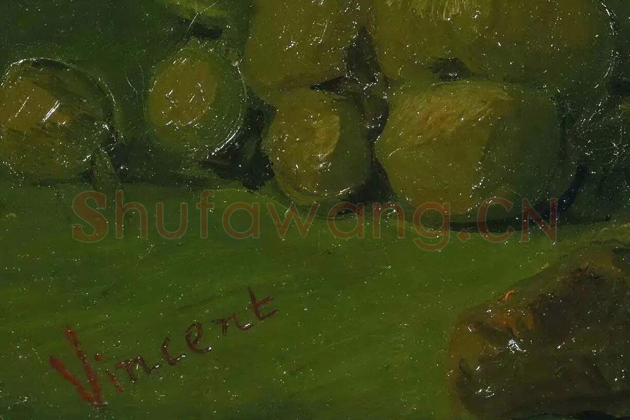 梵高油画静物《篮子里的土豆》高清大图局部细节 (8)