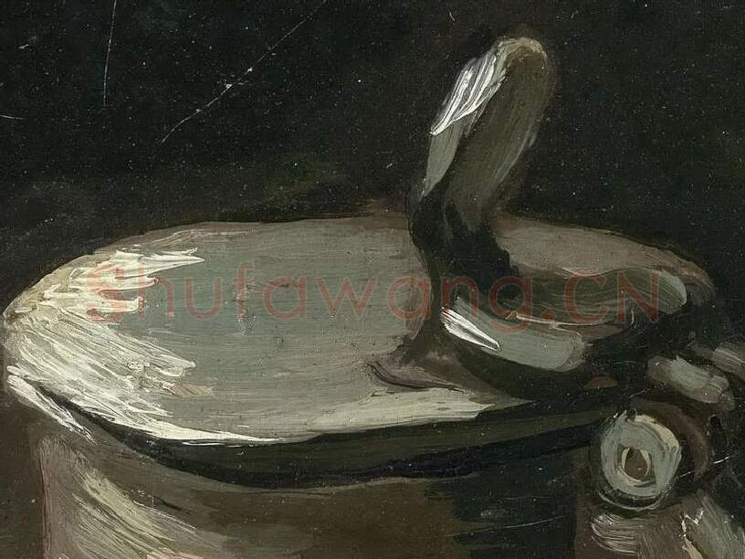 梵高静物画《啤酒罐》高清大图局部 (1)