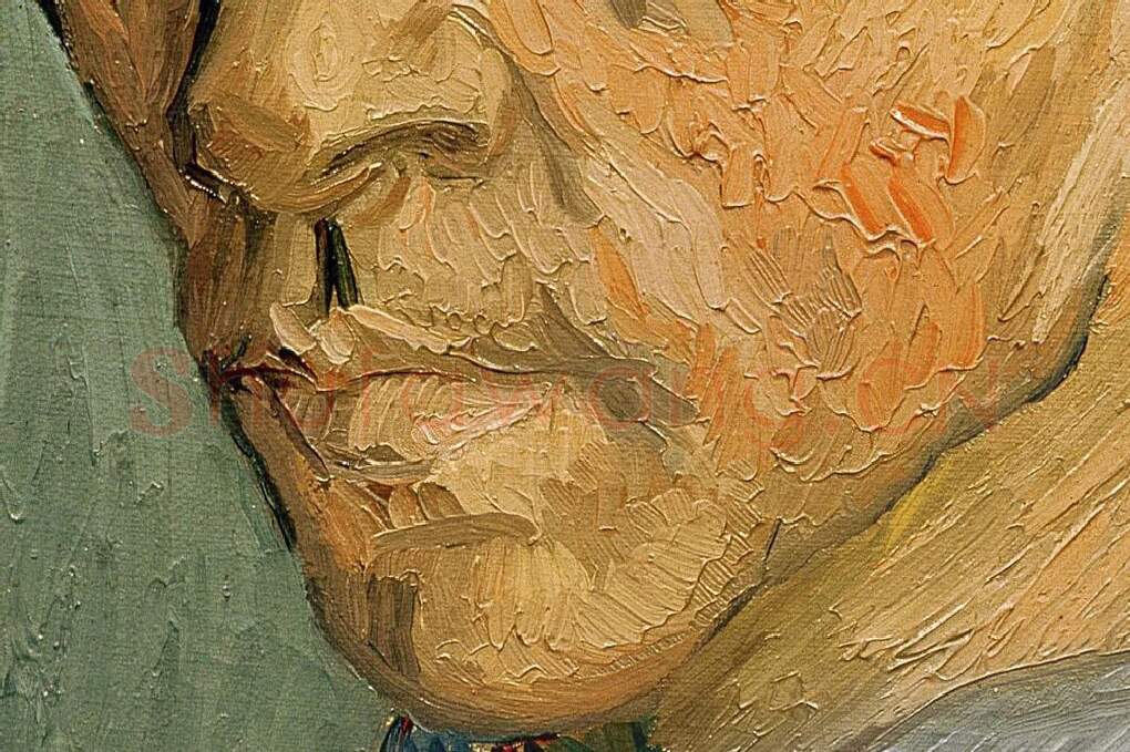 梵高《没有胡须的自画像》局部 (2)