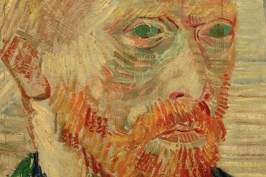 梵高1887年自画像作品局部 (1)