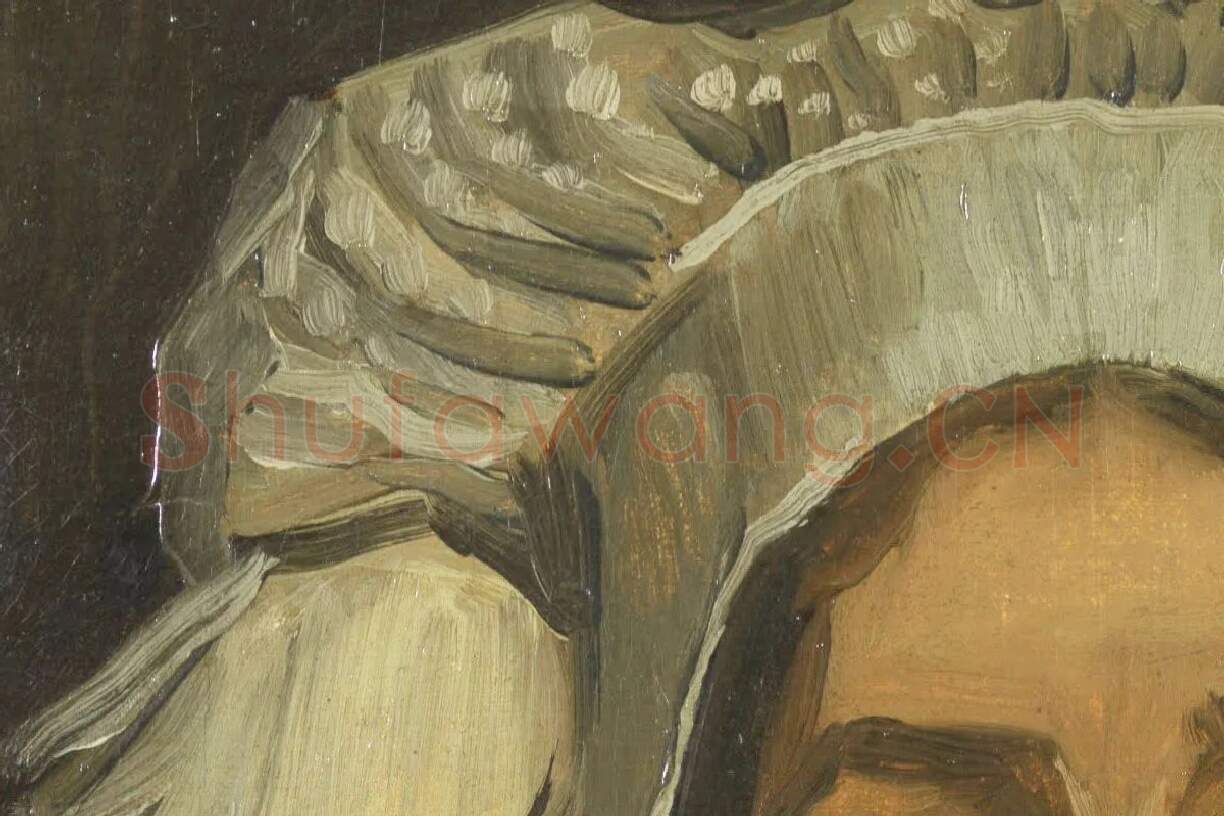 梵高油画头像《一个女人的头像》局部 (2)