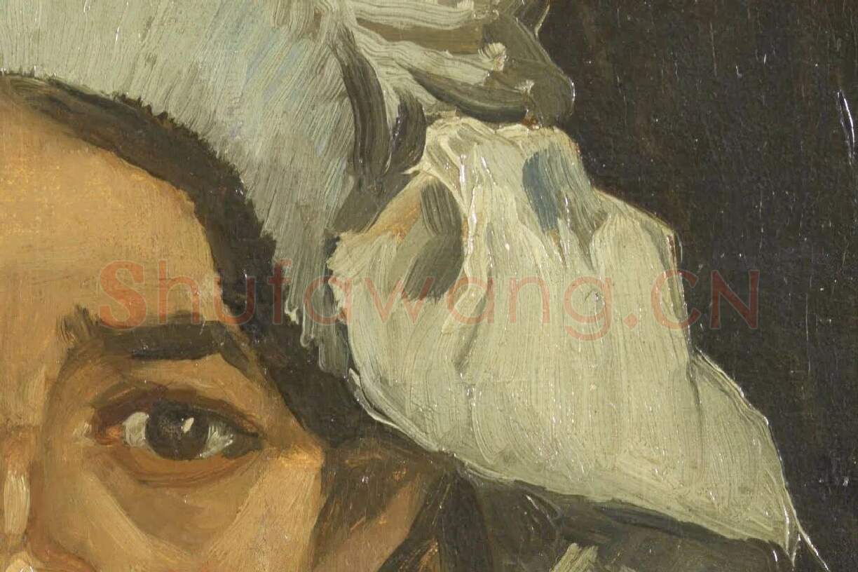 梵高油画头像《一个女人的头像》局部 (3)