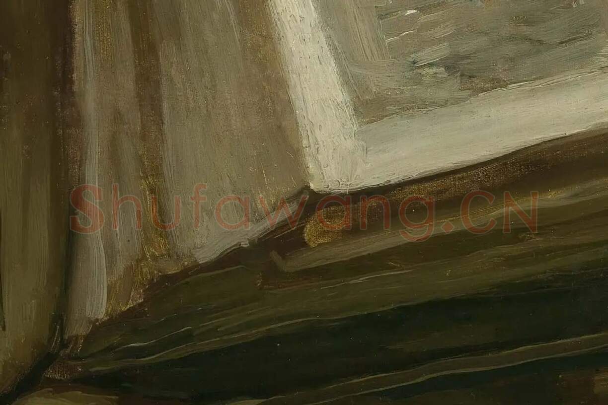 梵高静物油画《带圣经的静物》高清大图局部细节 (2)