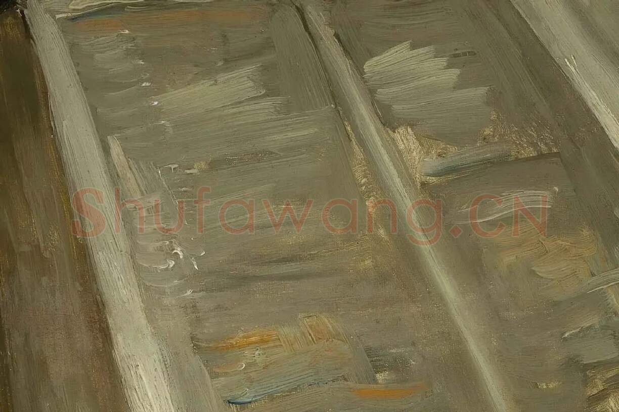 梵高静物油画《带圣经的静物》高清大图局部细节 (3)