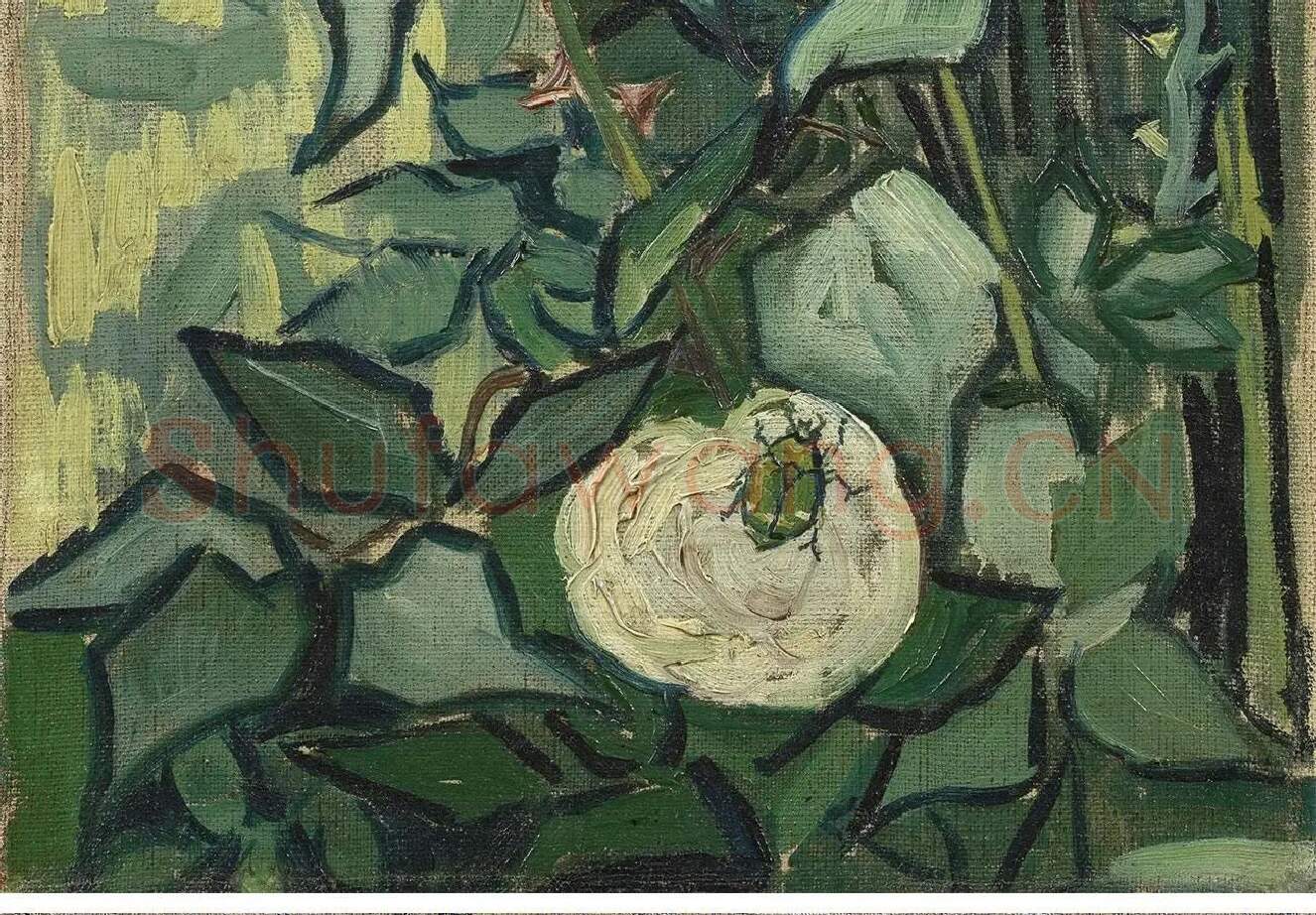 梵高作品《玫瑰和甲虫》_02