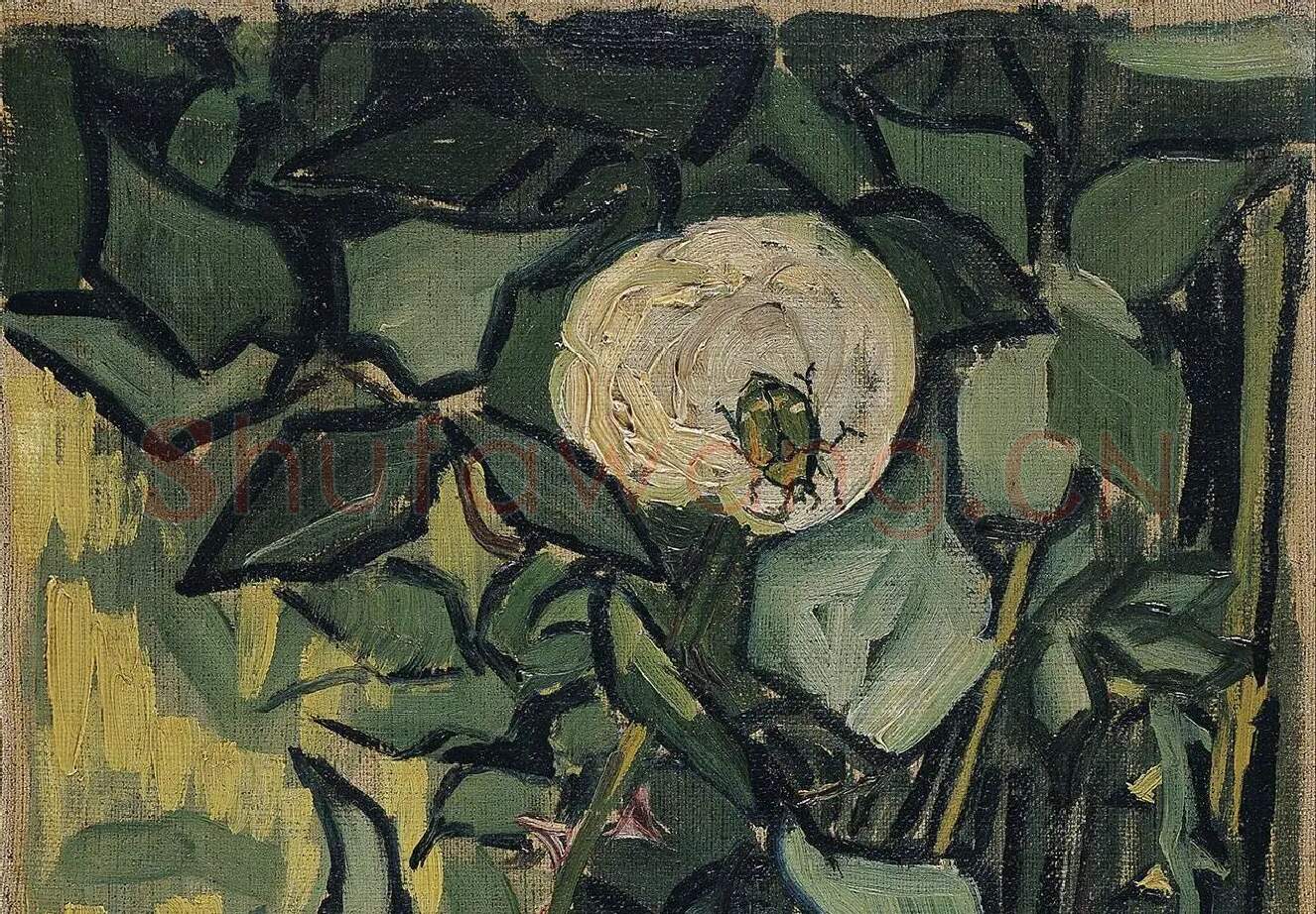 梵高作品《玫瑰和甲虫》_03