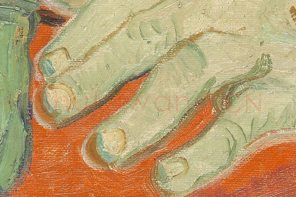 梵高油画作品《加歇医生肖像》局部 (4)