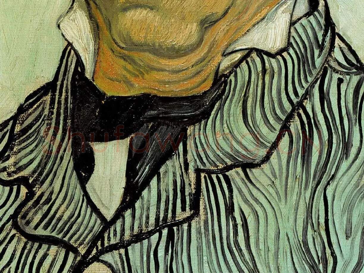 梵高油画作品《圣保罗医院的护理员特拉布克》局部 (3)