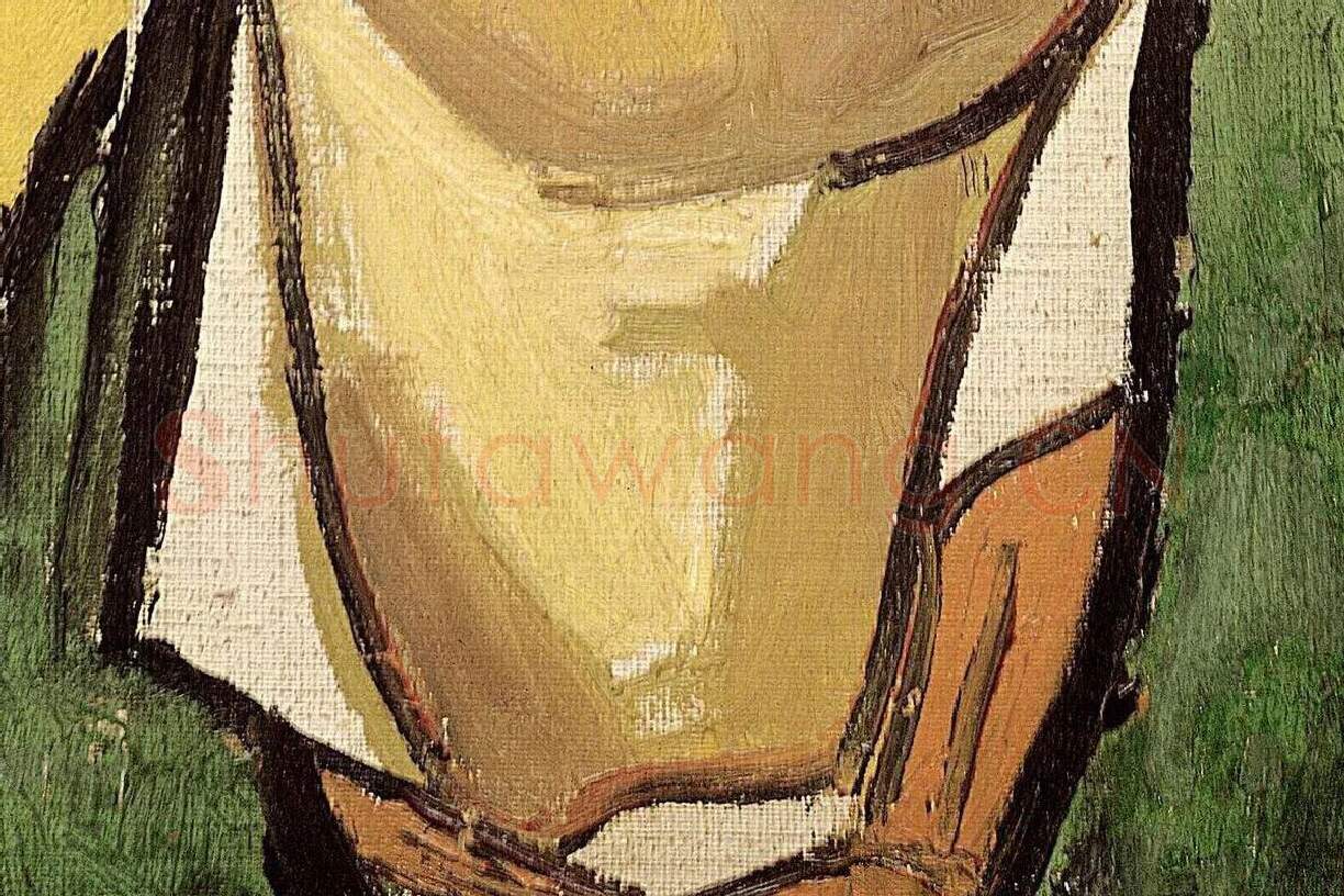 梵高作品《戴帽子的年轻男子肖像》局部 (3)