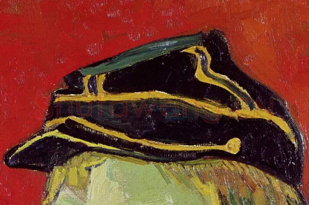 梵高作品卡米尔·鲁林的肖像局部 (4)