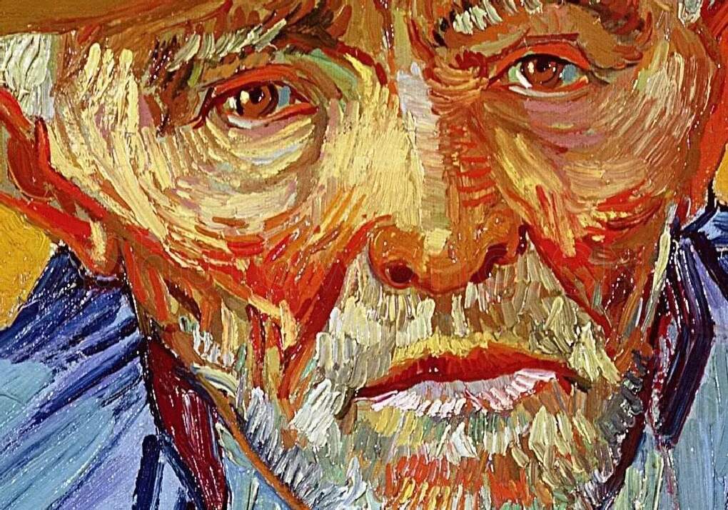 梵高油画《普罗旺斯牧羊人》局部 (1)