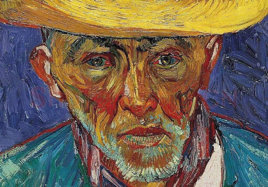 梵高油画《普罗旺斯牧羊人》局部 (4)
