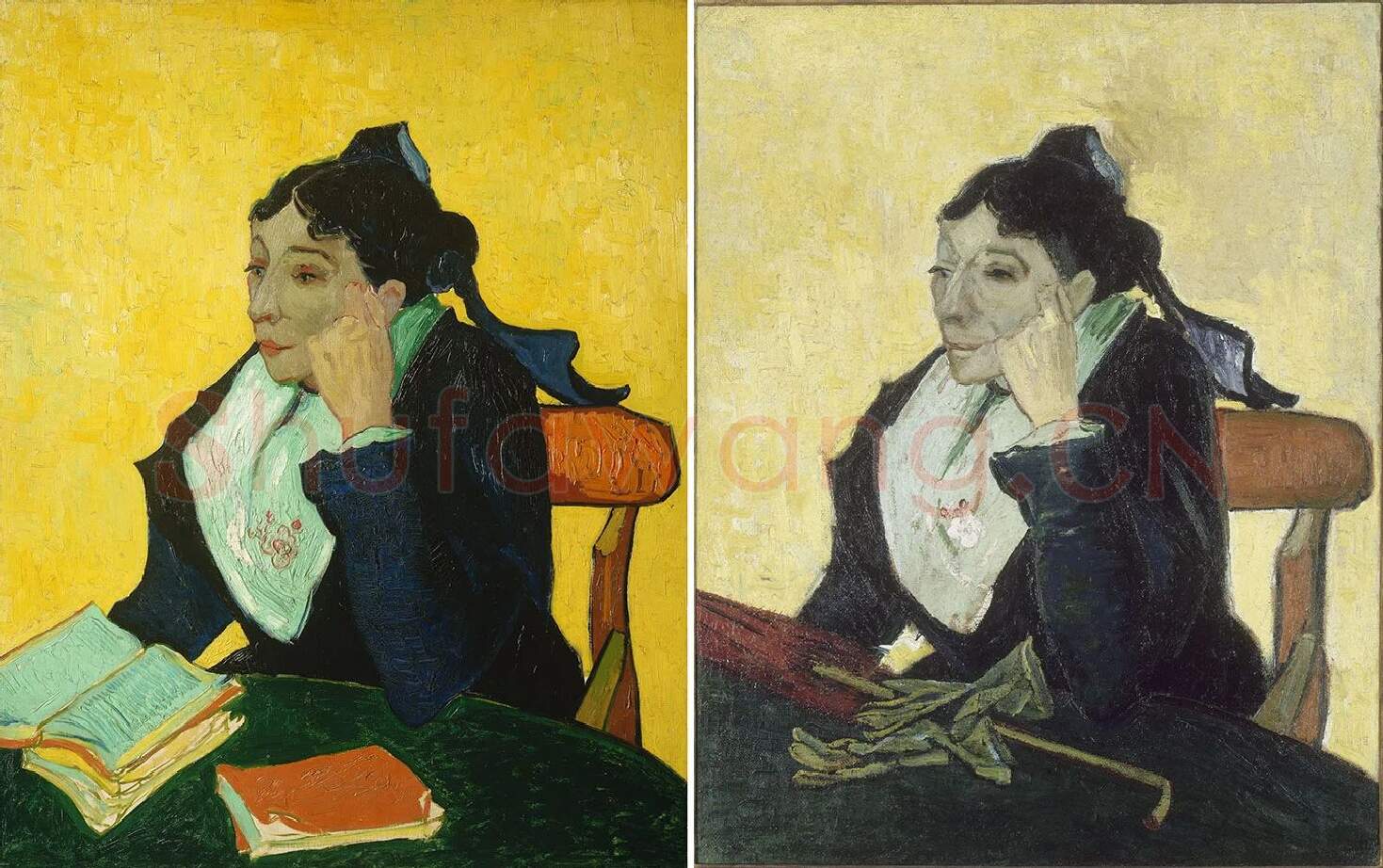 梵高油画人物《来自阿尔勒的女人》