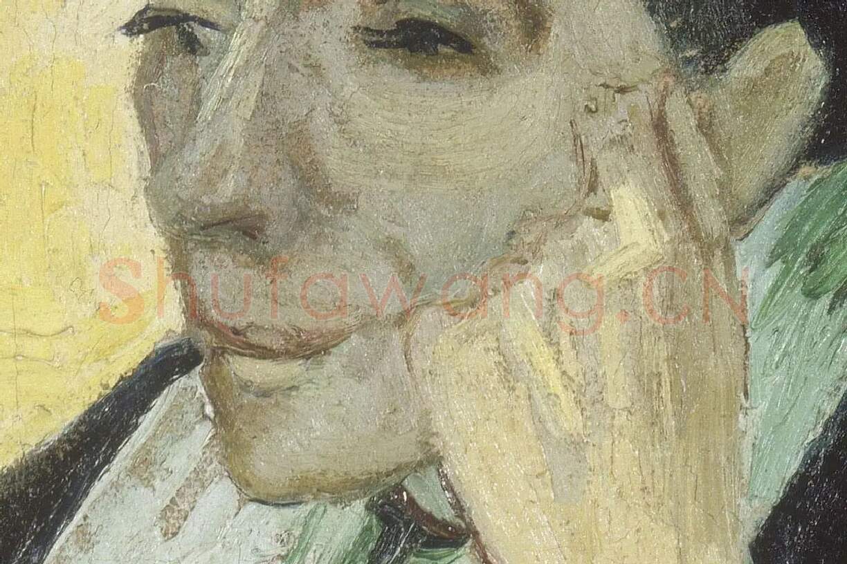 梵高油画人物《来自阿尔勒的女人》局部 (3)