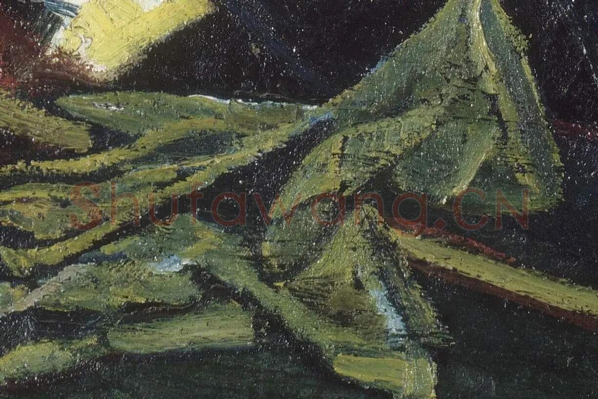 梵高油画人物《来自阿尔勒的女人》局部 (4)