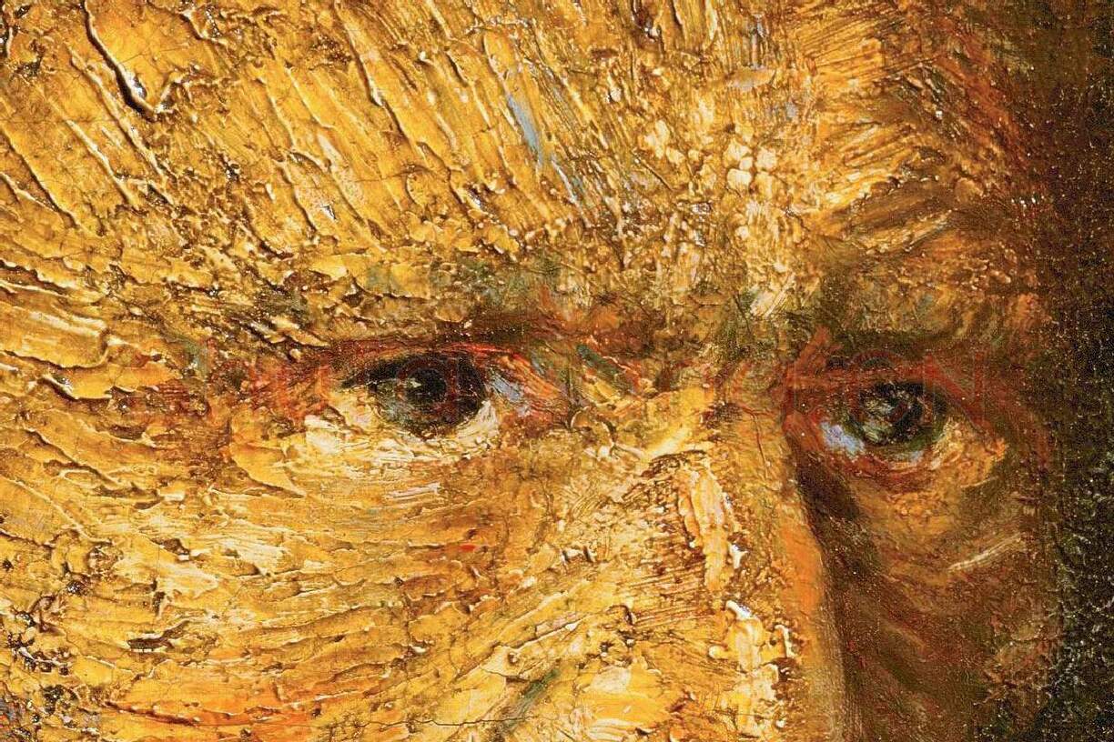 文森特·梵高油画自画像作品局部 (1)