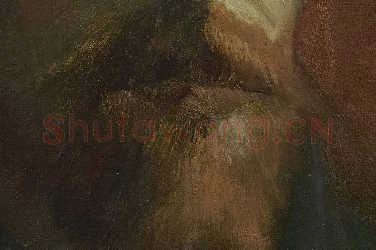 梵高1886年《戴深色毡帽的自画像》局部 (2)