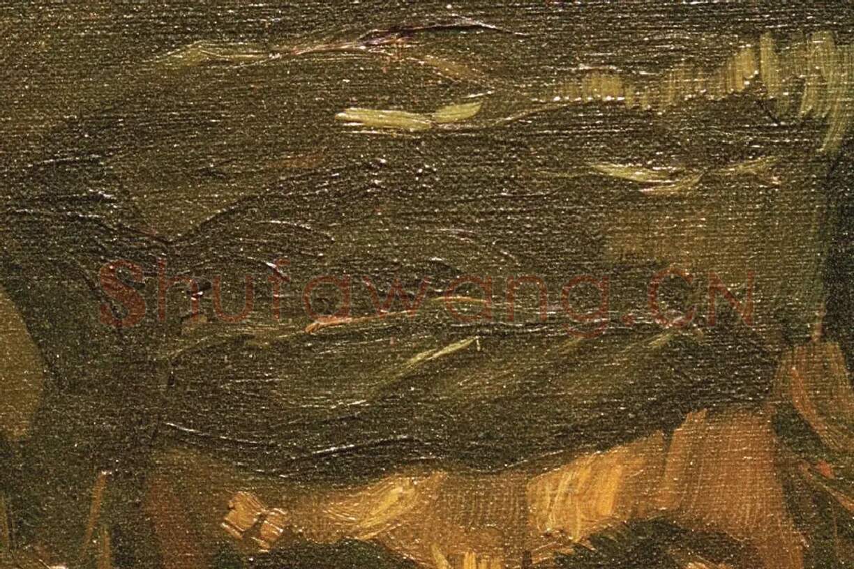 梵高油画头像《一个年轻农民头像》局部 (3)