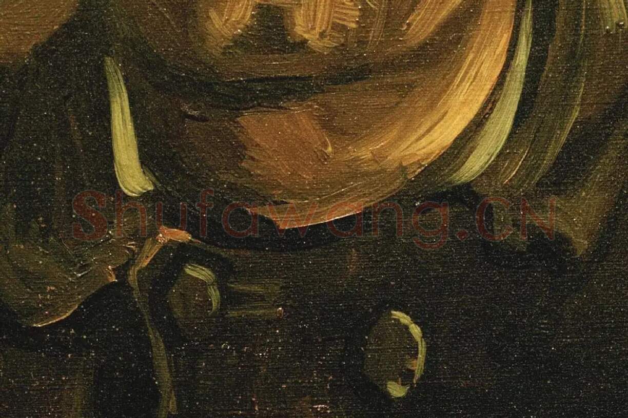 梵高油画头像《一个年轻农民头像》局部 (4)