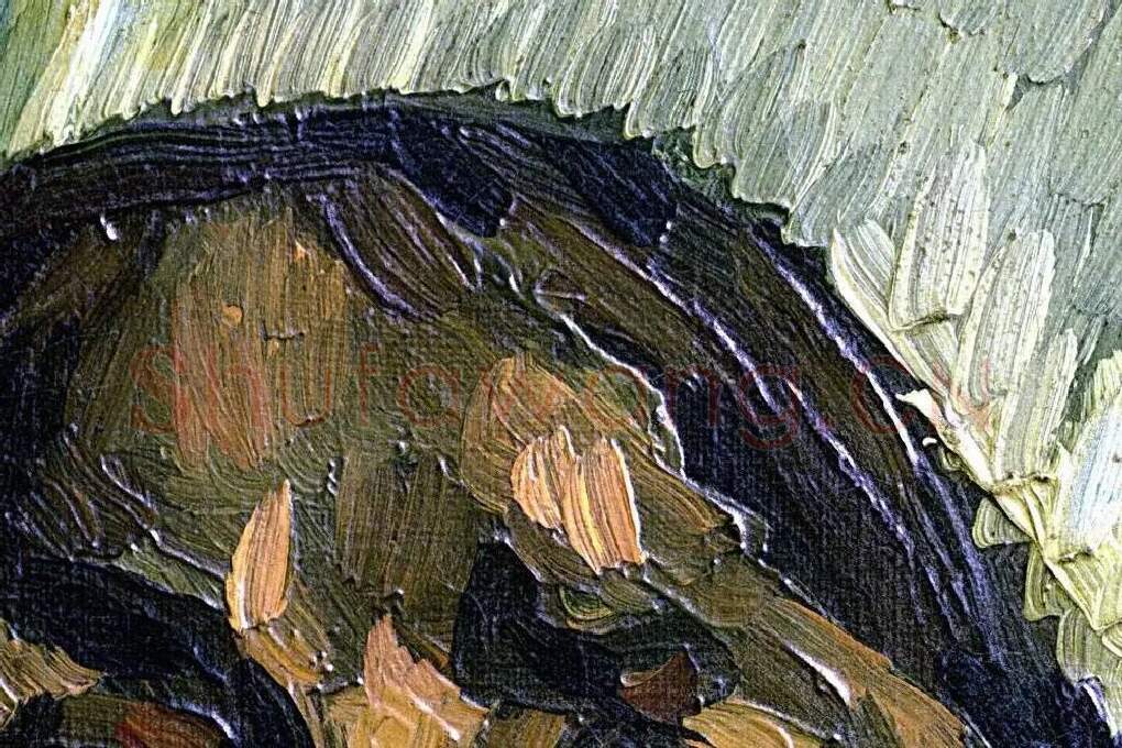 梵高头像作品《农妇》局部 (3)