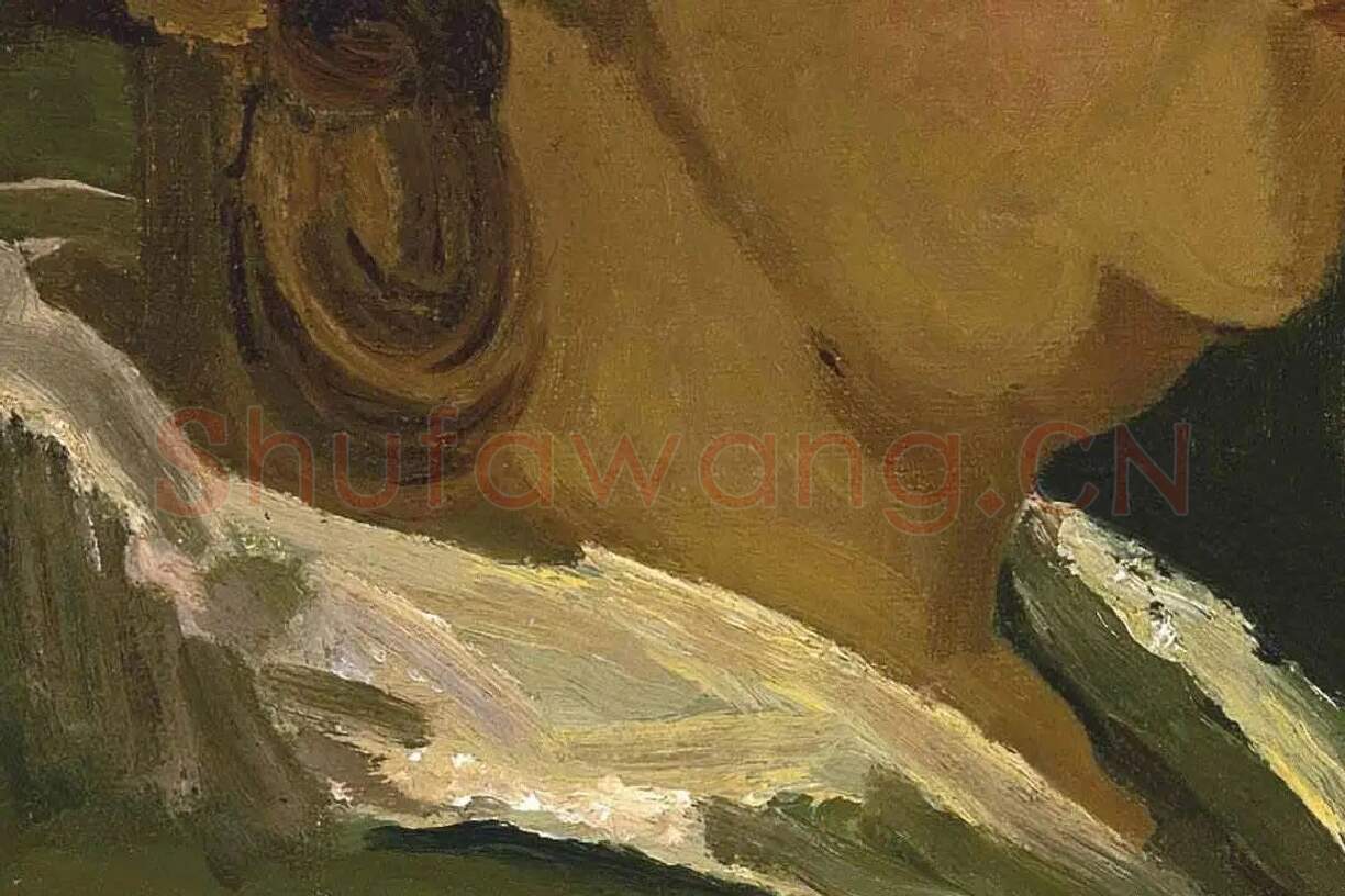 梵高作品农妇头像写生局部 (5)