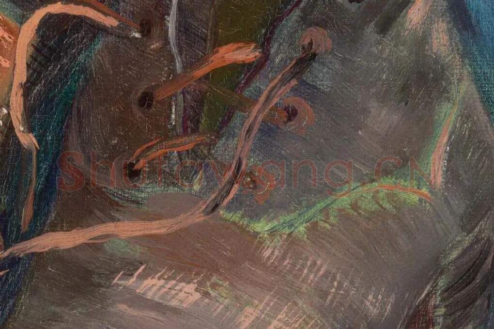 梵高油画静物《一双鞋》局部 (4)