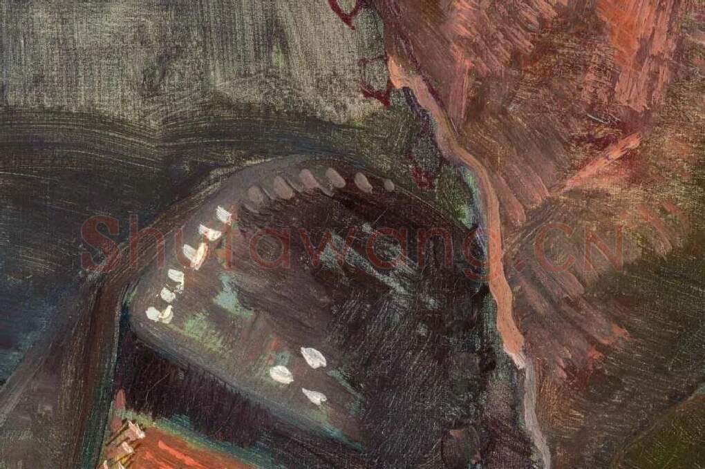 梵高油画静物《一双鞋》局部 (5)