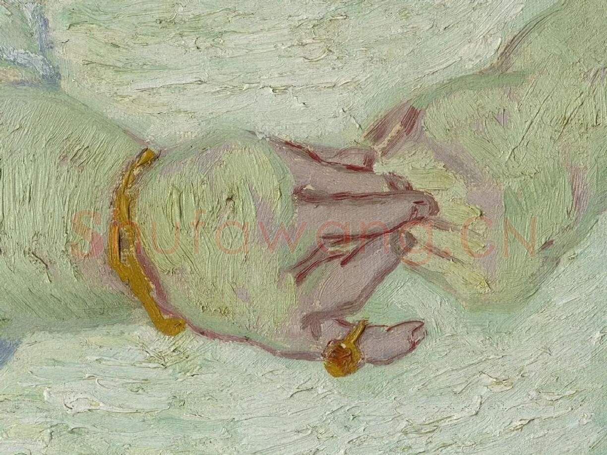 梵高油画人物《婴儿肖像》局部 (3)