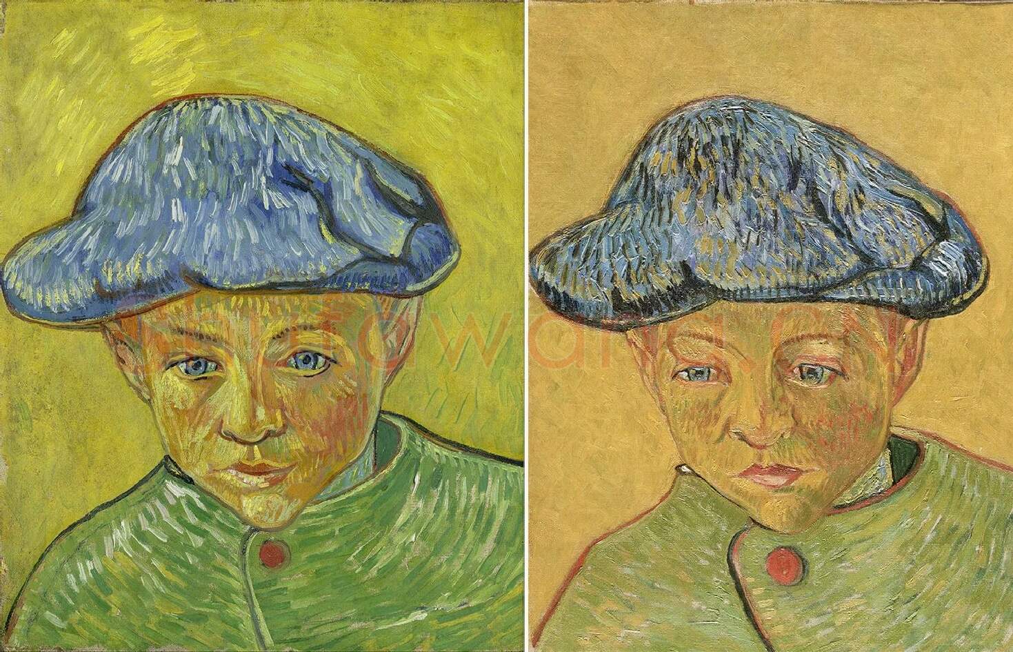 梵高油画人物肖像画《卡米尔·鲁林的肖像》