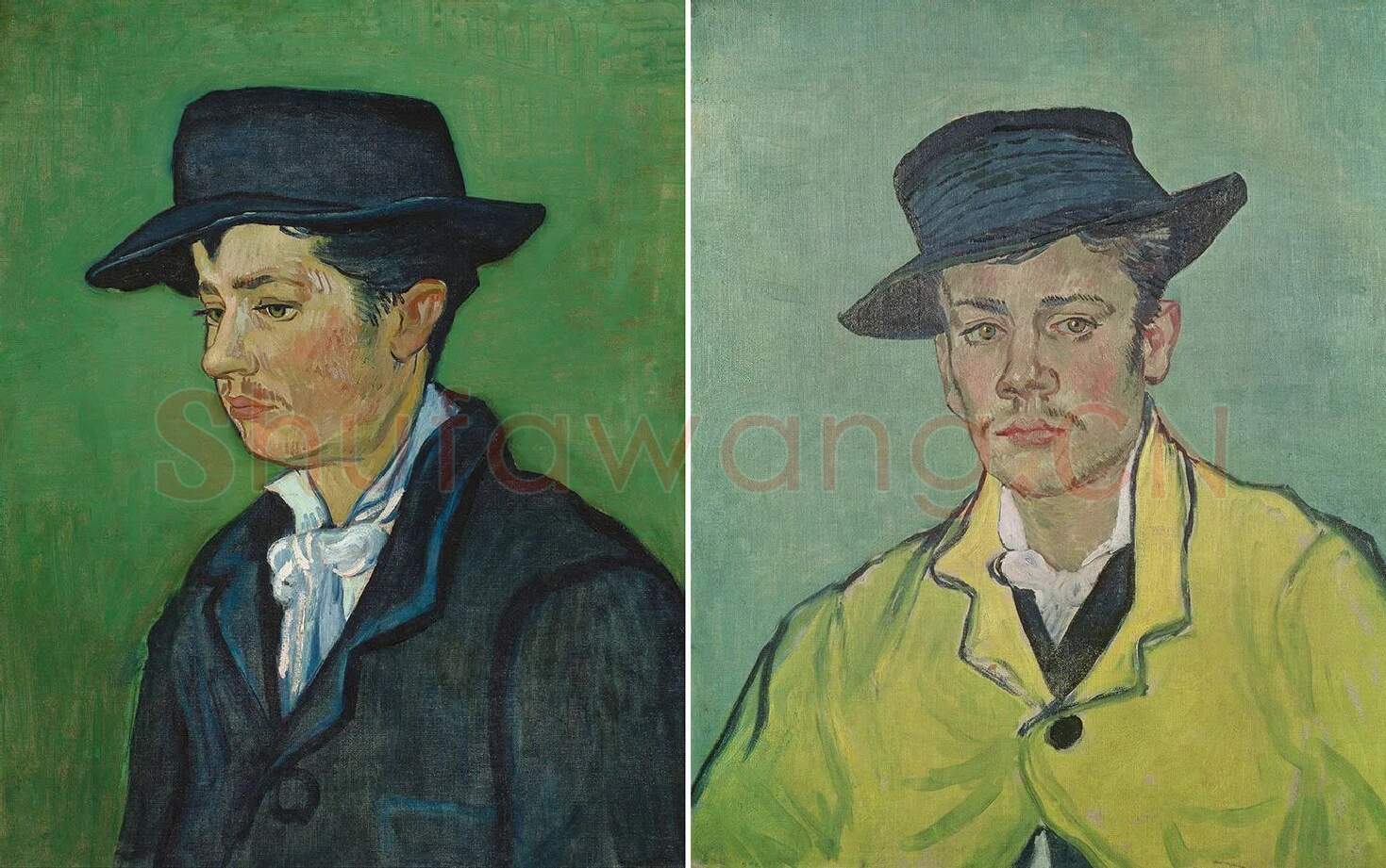 梵高油画人物作品《阿尔芒德·鲁林的肖像》