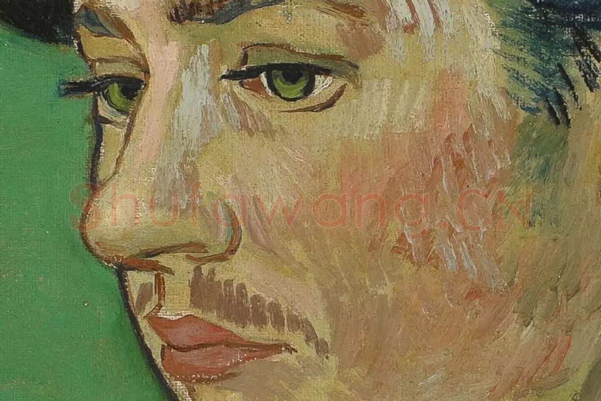 梵高作品《阿尔芒德·鲁林的肖像》局部 (2)