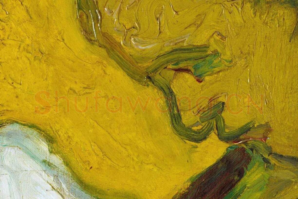 梵高油画《鲁林母亲与她的婴儿》局部 (2)