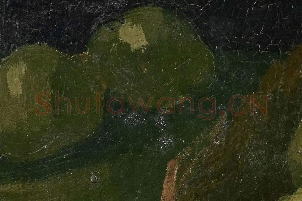 梵高作品《一篮苹果的静物》高清大图局部细节 (5)