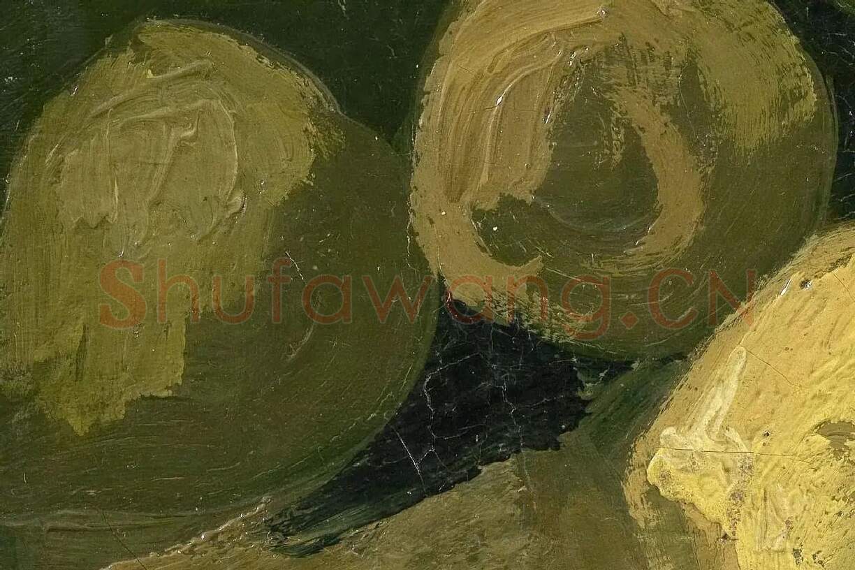 梵高作品《一篮苹果的静物》高清大图局部细节 (6)