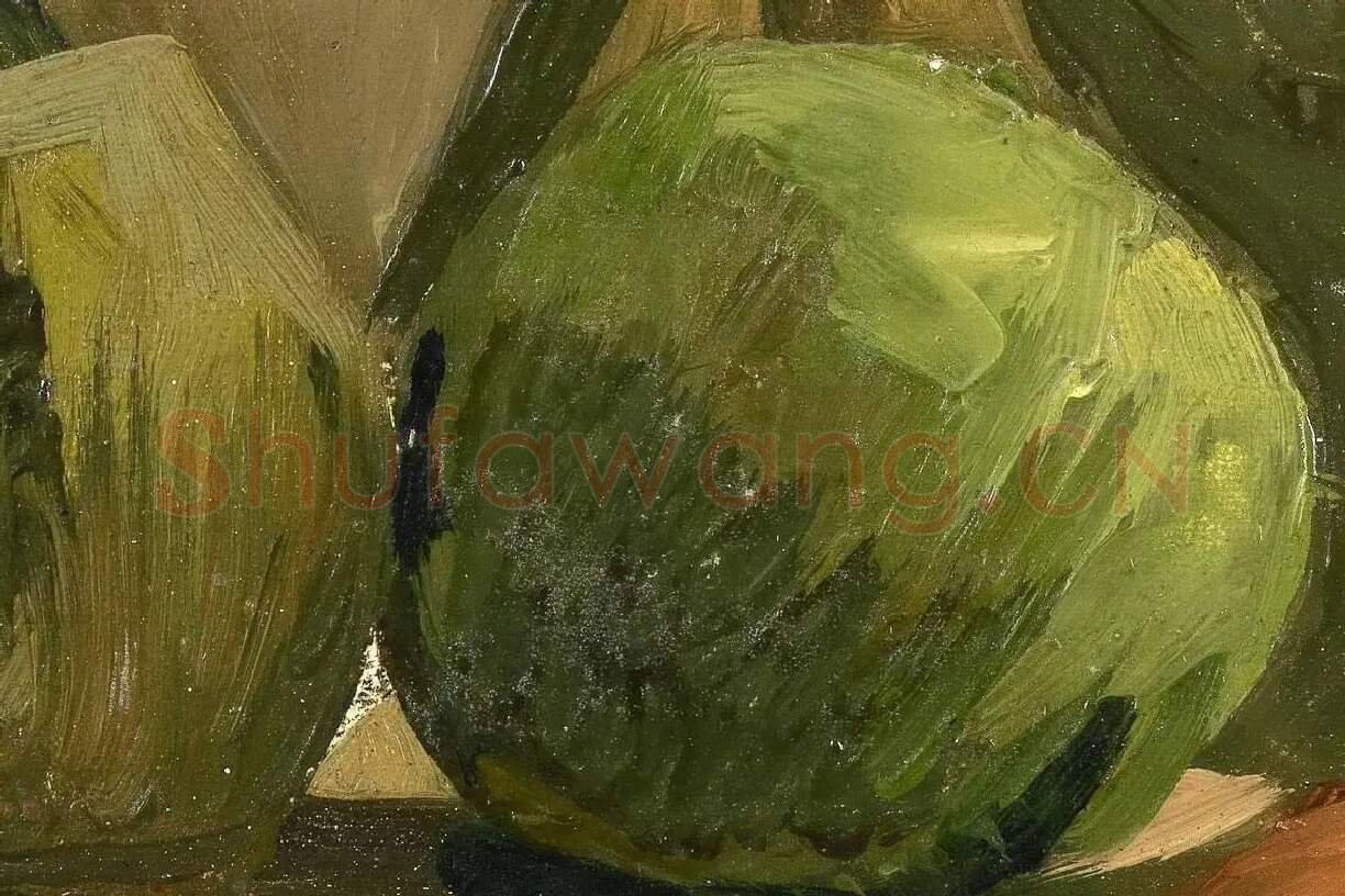 梵高静物画作品《蔬菜和水果的静物》高清大图局部细节 (2)