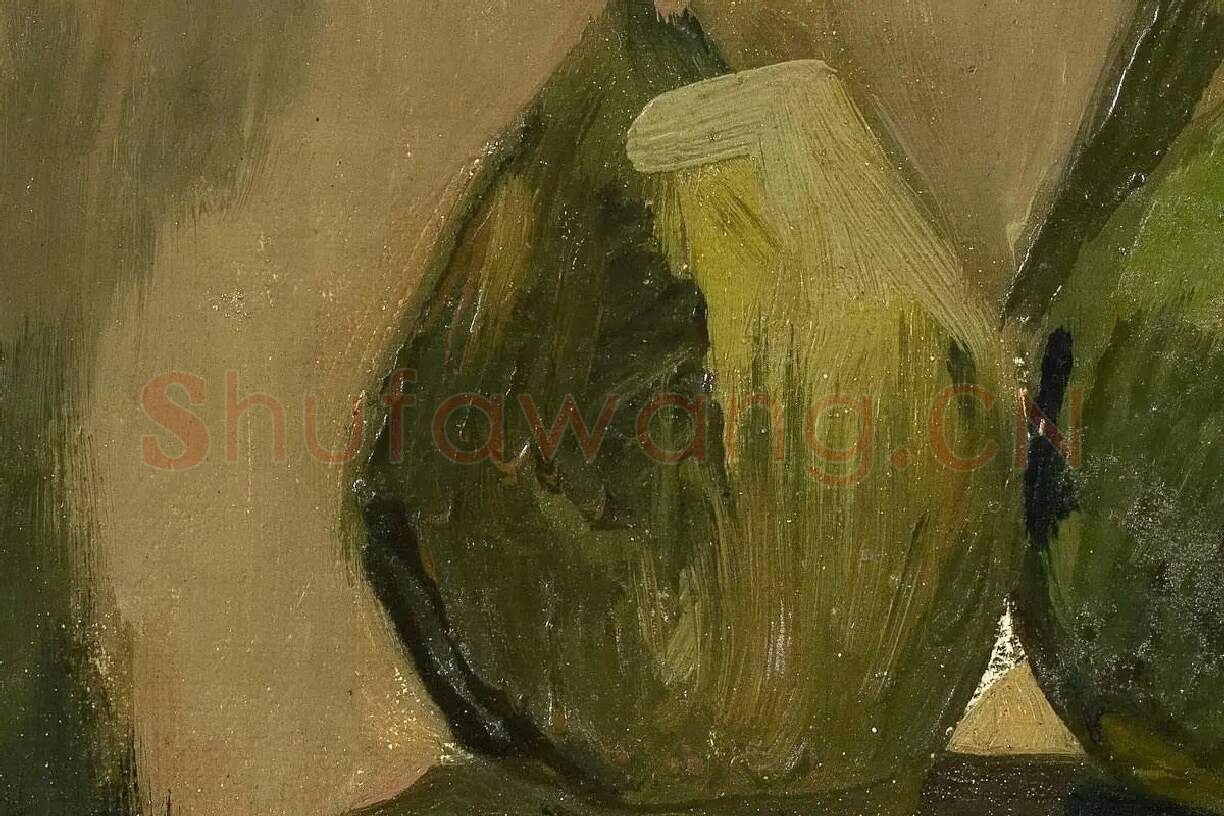 梵高静物画作品《蔬菜和水果的静物》高清大图局部细节 (3)