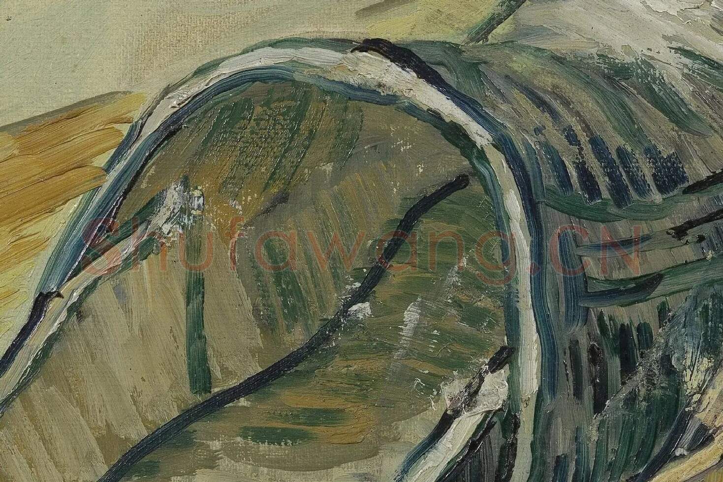 梵高油画静物《一双皮鞋》局部 (4)