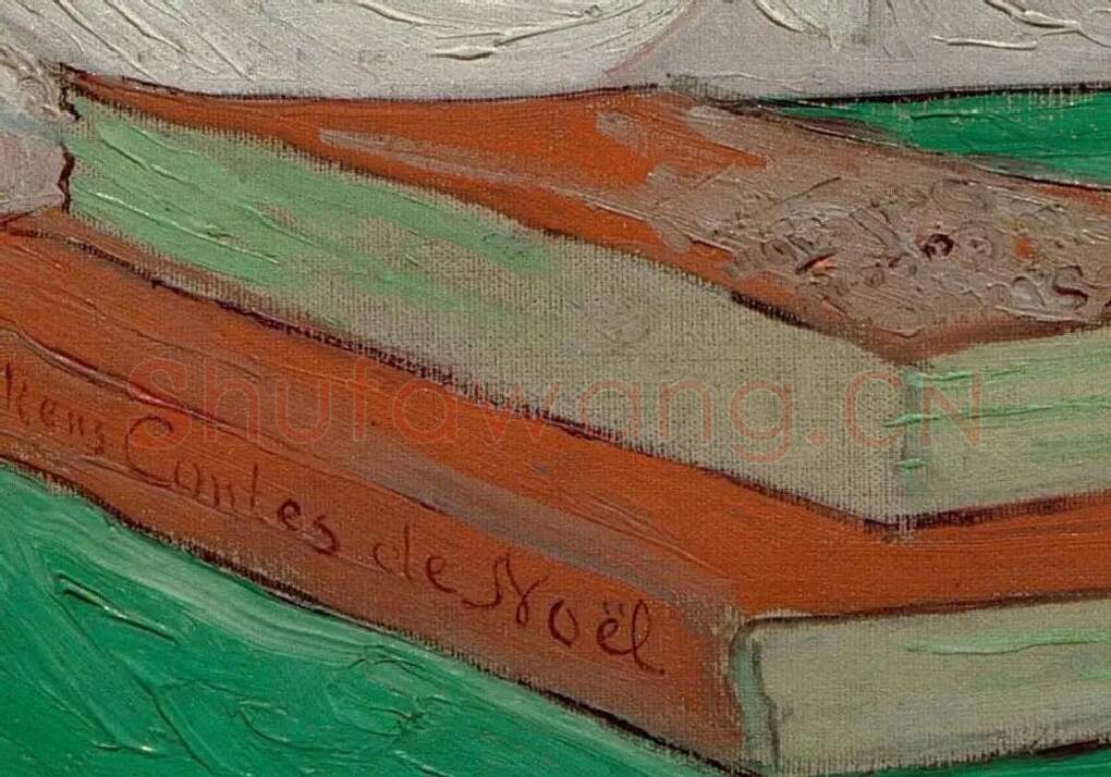 梵高油画人物《吉诺夫人的肖像》局部 (3)