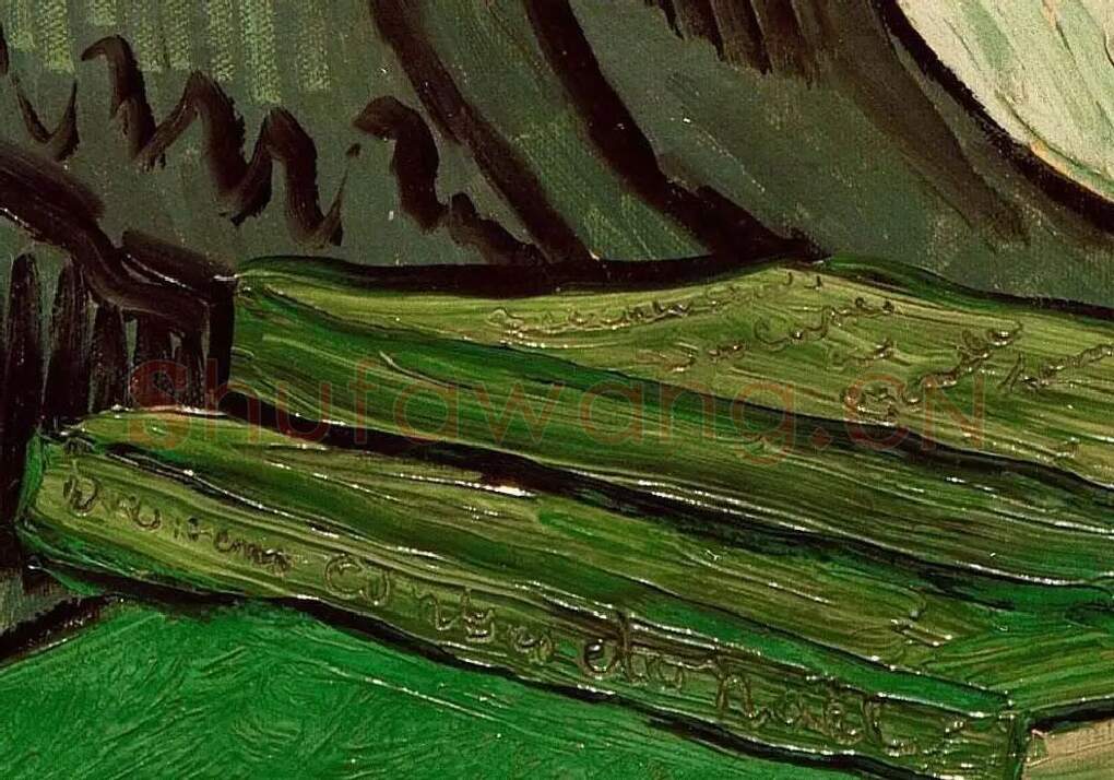 梵高油画人物《吉诺夫人的肖像》局部 (6)