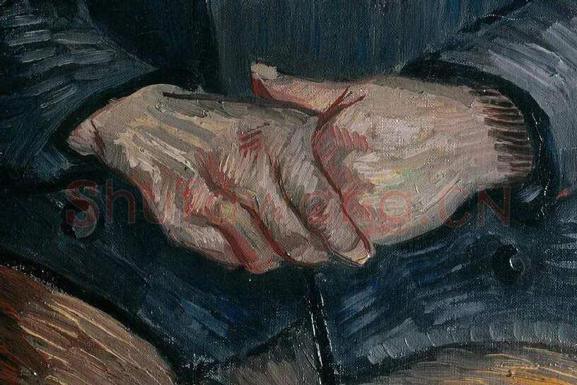 梵高《唐吉老爹》油画局部 (4)