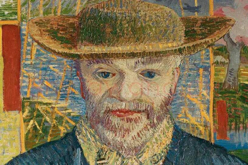 梵高《唐吉老爹》油画局部 (5)