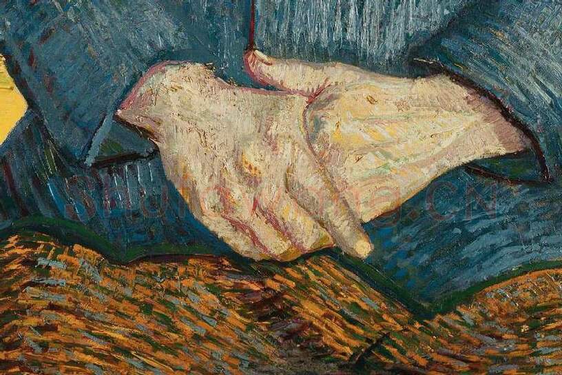 梵高《唐吉老爹》油画局部 (7)