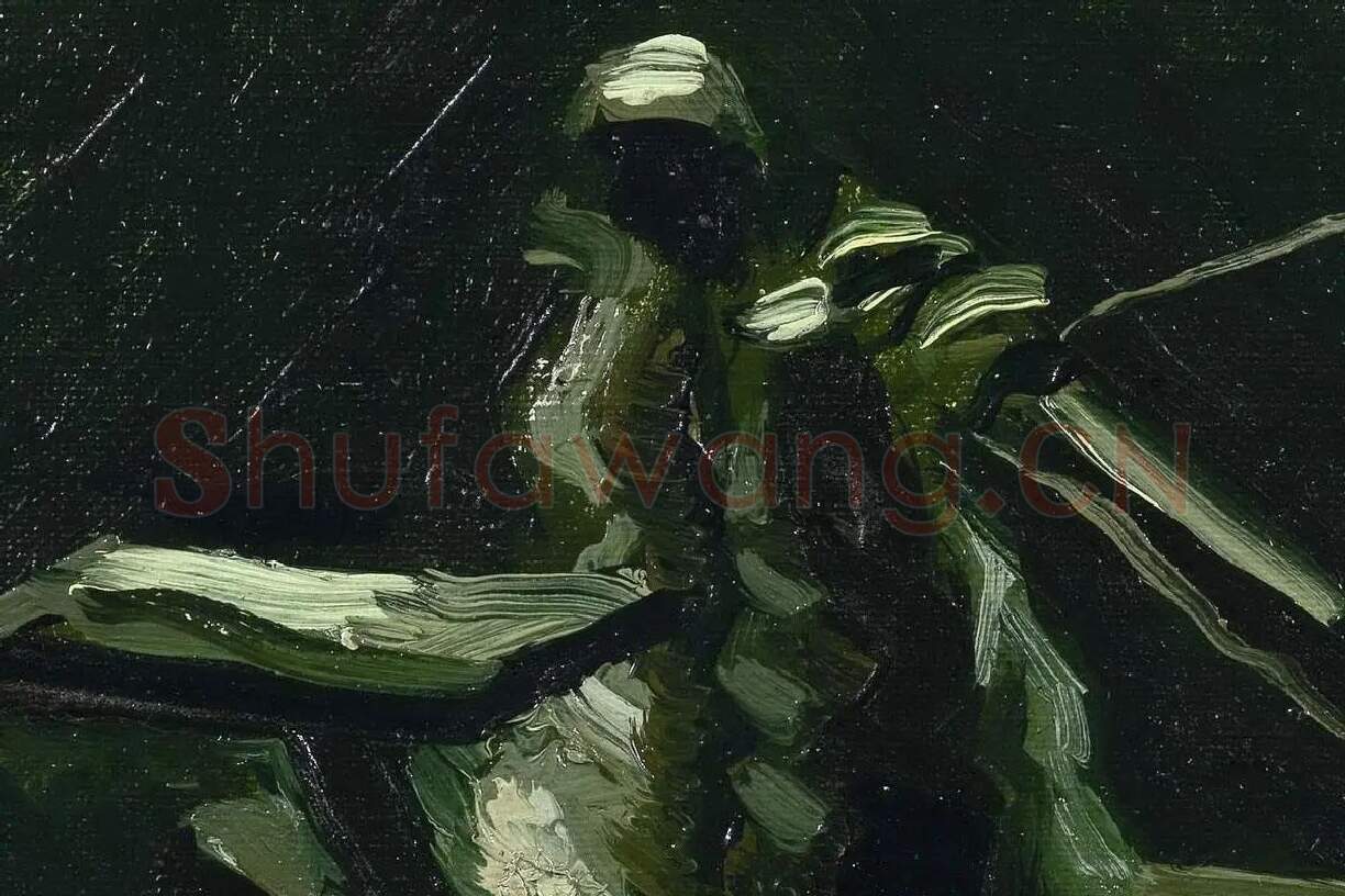 梵高油画《绕线机》局部 (1)