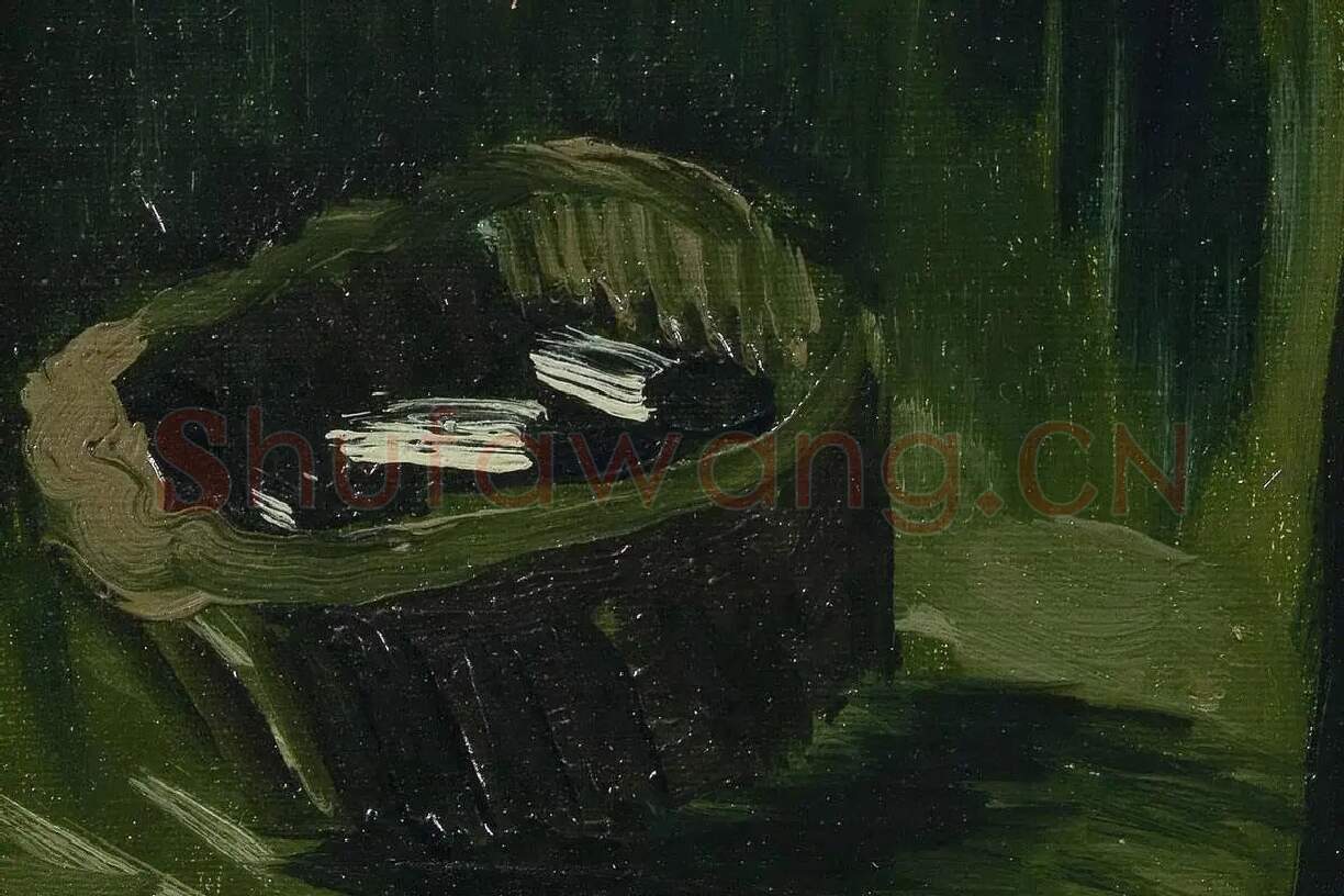 梵高油画《绕线机》局部 (2)